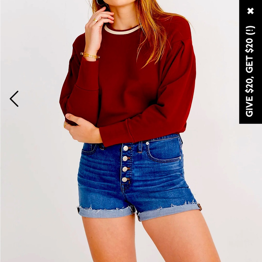 Madewell High-Rise Denim Shorts in Derby Wash: Button-Front Edition women’s 29